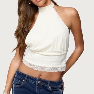 Edikted Sandra High Halter Neck Top